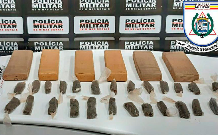 Polícia Militar apreende grande quantidade de drogas na serra Santa Helena em Sete Lagoas 