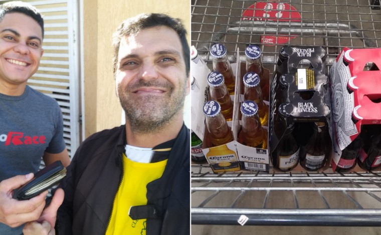 Homem devolve carteira encontrada na rua e recebe cervejas como recompensa em Contagem