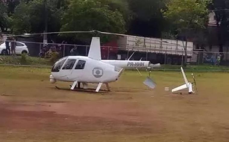 Helicóptero da Rede Globo faz pouso forçado em Belo Horizonte