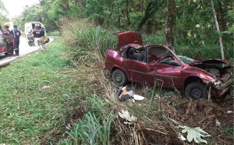 Homem e criança de 8 anos morrem após motorista perder controle e bater em árvore na BR-040