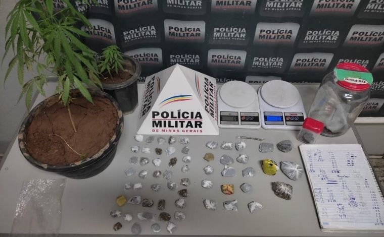 Homem é preso com pés de maconha dentro de casa no bairro Catarina em Sete Lagoas