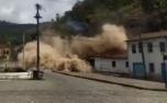 Deslizamento de terra destrói casarões históricos em Ouro Preto; veja vídeo