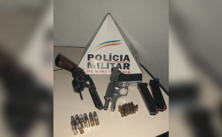 Suspeito de agredir companheira é preso com armas de fogo no bairro Nova Cidade em Sete Lagoas