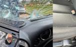 Mãe e filha ficam feridas após trator lançar pedra contra para-brisa de carro na BR-040