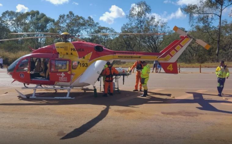 Motociclista fica gravemente ferido após acidente na BR-040, em Nova Lima