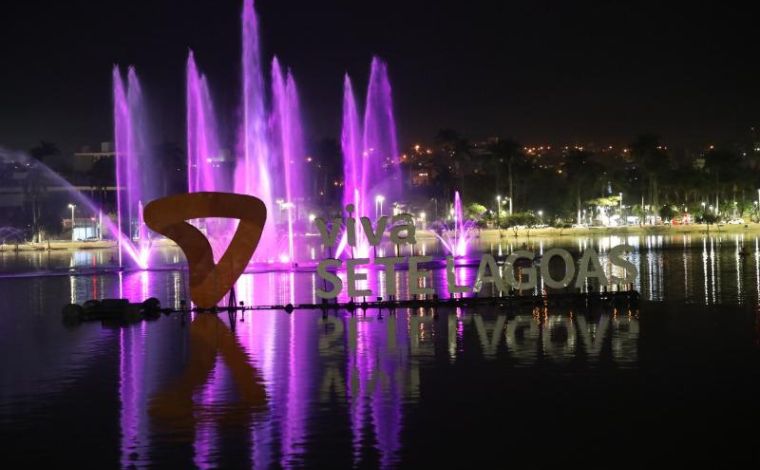 Sete Lagoas inaugura letreiro e nova fonte luminosa nesta sexta-feira (12) na Lagoa Paulino