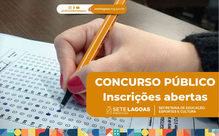 Prefeitura de Sete Lagoas abre concurso para a área de educação 