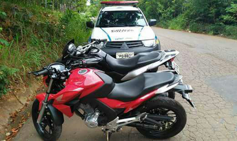 PM localiza motos roubadas escondidas no meio do mato em Matozinhos