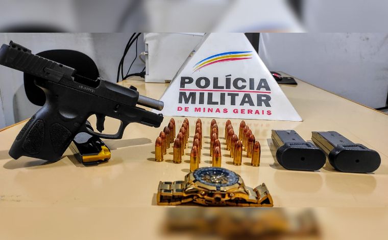 Polícia Militar apreende arma de fogo e munições no bairro Brasília em Sete Lagoas 