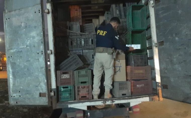 PRF apreende 150 mil maços de cigarros contrabandeados na BR-381, na Grande BH