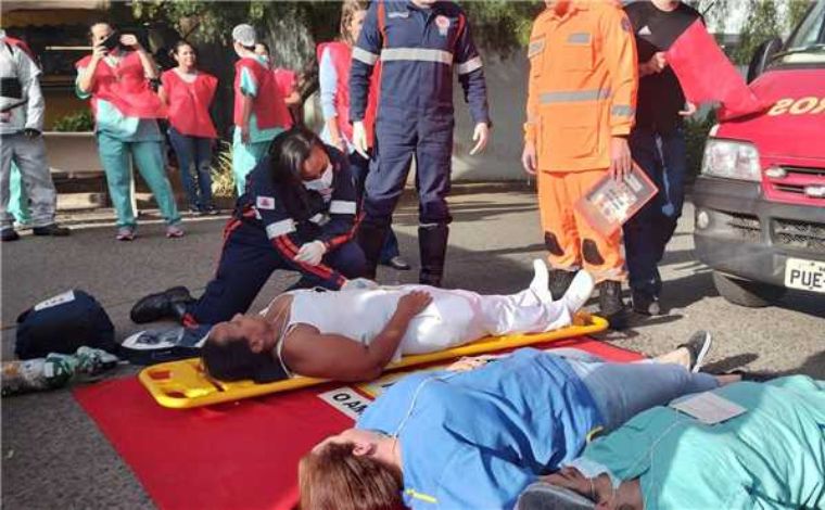 Hospital Municipal de Sete Lagoas realiza simulado de salvamento em caso de incêndio ou catástrofe