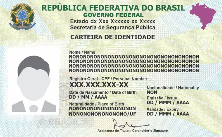 Novo modelo de carteira de identidade passa a valer em todos os estados a partir de 6 de novembro