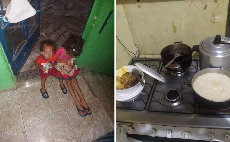 Mãe é presa após deixar filhos de 6 e 2 anos trancadas em casa sem água e com comida estragada 
