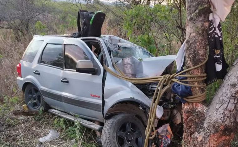 Mãe e filho morrem em acidente de carro na BR-251, em Minas 