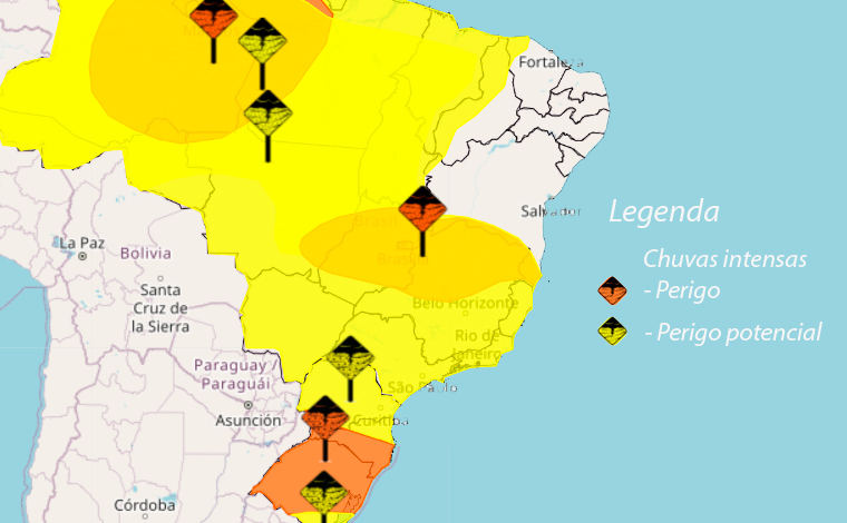 Chuva com ventos de 100 km/h pode atingir mais de 200 cidades em MG