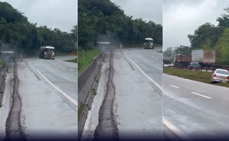 Vídeo: Motorista flagra sequência de acidentes na Fernão Dias após perder controle em curva