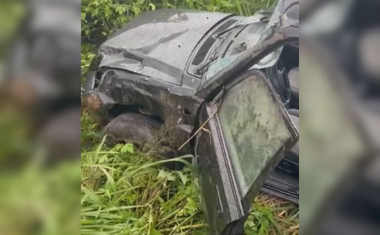 Mulher de 21 anos morre após carro capotar na BR-262 em MG; três pessoas ficaram feridas 