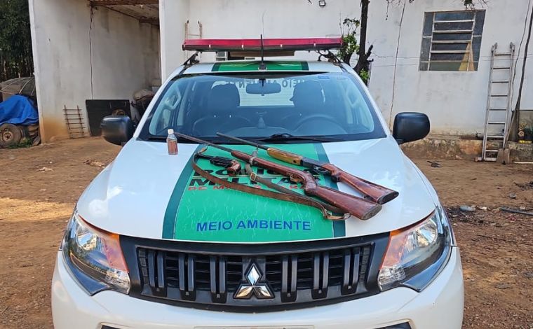 PM de Sete Lagoas realiza operação contra crimes ambientais e apreende armas de fogo e armadilhas