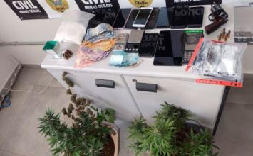 Vídeo: Polícia Civil apreende armas, drogas e dinheiro em ação contra o tráfico em Sete Lagoas