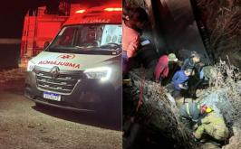 Mulher morre após capotamento de caminhão na BR-251, em MG; homem e criança ficam feridos