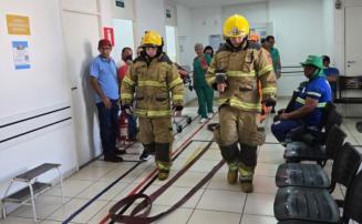 Simulado de evacuação e combate a incêndio reforça preparo da UPA Dr. Juvenal Paiva em Sete Lagoas 