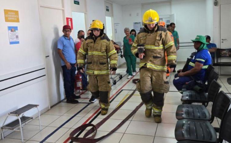 Simulado de evacuação e combate a incêndio reforça preparo da UPA Dr. Juvenal Paiva em Sete Lagoas 