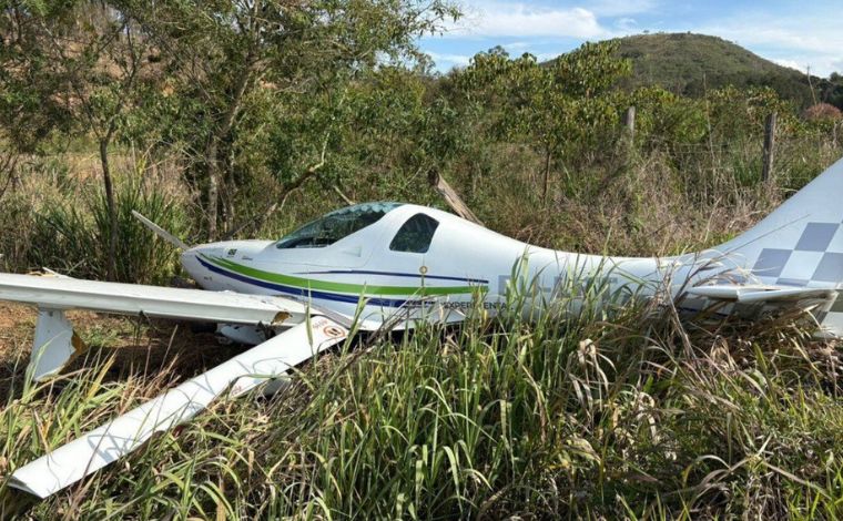 Vídeo: Aeronave de pequeno porte cai em área de mata após tentativa de decolagem em MG
