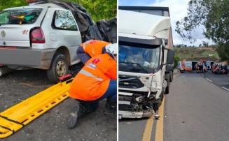 Quatro pessoas, entre elas uma criança, morrem em grave acidente na BR-381, em MG