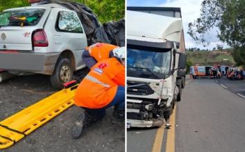 Quatro pessoas, entre elas uma criança, morrem em grave acidente na BR-381, em MG