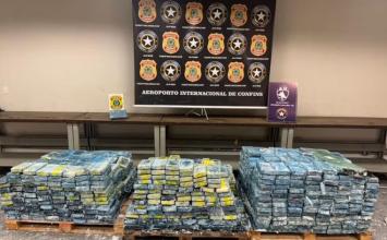 PF e Receita apreendem cerca de 1,2 tonelada de cocaína no Terminal de Cargas de Confins