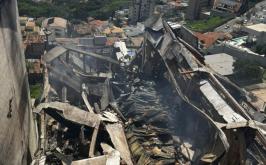 Vídeo: Empresa de segurança privada pega fogo em prédio na avenida Raja Gabaglia, em BH
