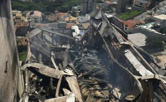 Vídeo: Empresa de segurança privada pega fogo em prédio na avenida Raja Gabaglia, em BH