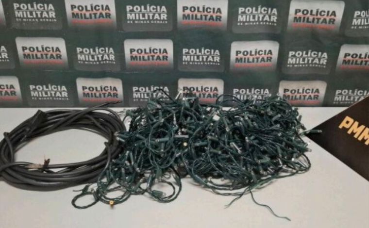 Dois homens são presos por furto de cabos e iluminação natalina no Centro de Sete Lagoas