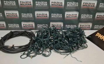 Dois homens são presos por furto de cabos e iluminação natalina no Centro de Sete Lagoas