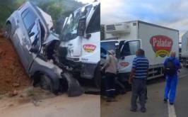 Três pessoas morrem em colisão entre carro e caminhão na BR-381, em MG