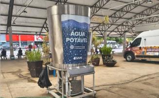 Prefeitura de Sete Lagoas instala pontos de hidratação gratuita na região central