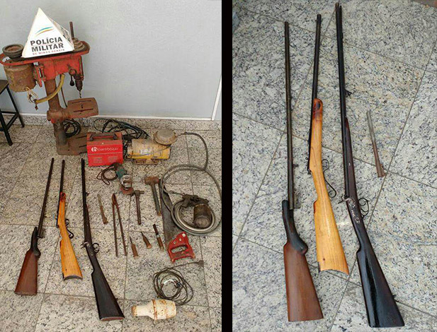 PM localiza fábrica clandestina de armas e prende suspeito em Sete Lagoas