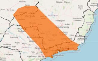 Inmet emite alerta de perigo para chuvas intensas em mais de 350 cidades mineiras 