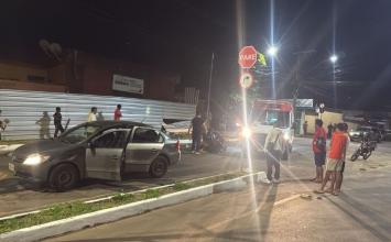 Duas pessoas ficam feridas após colisão entre carro e moto no bairro Boa Vista, em Sete Lagoas