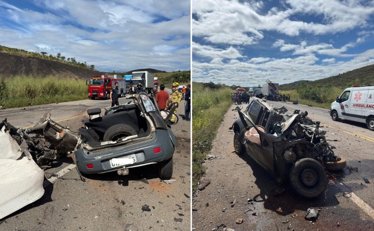 Foto: DivulgaÃ§Ã£o/CBMMG - Uma testemunha informou aos policiais que o autor passou de carro pela via pÃºblica logo apÃ³s o crime, momento em que confessou ter matado a esposa e declarou que tiraria a prÃ³pria vida