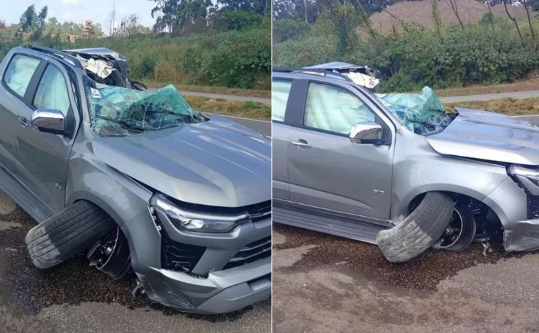 Motorista morre após colisão entre caminhonete e caminhão na BR-040 em Sete Lagoas