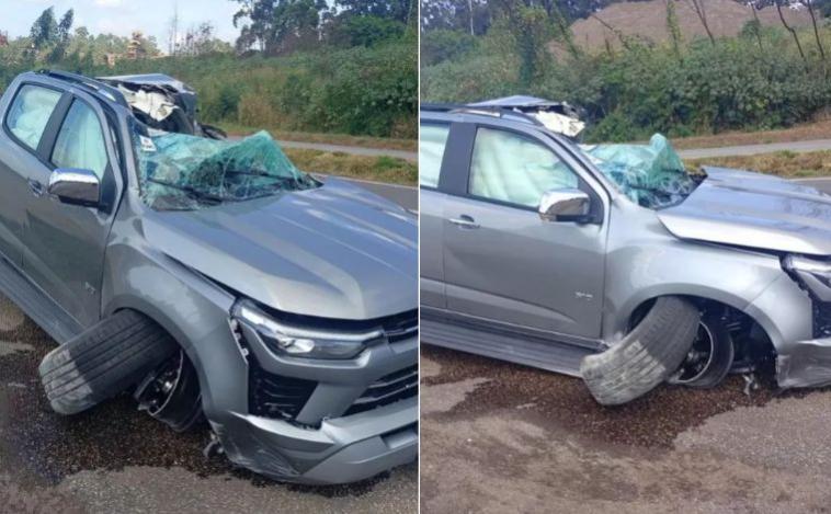 Motorista morre após colisão entre caminhonete e caminhão na BR-040 em Sete Lagoas