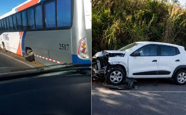 Foto: ReproduÃ§Ã£o/Redes sociais - Testemunhas relataram que o pneu se soltou do veÃ­culo em movimento e atingiu um carro que trafegava no sentido contrÃ¡rio. Esse automÃ³vel acabou se envolvendo em uma segunda batida com uma motocicleta