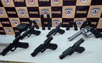 Seis armas são apreendidas enterradas em propriedade rural de Paraopeba