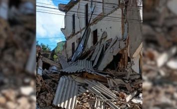 Vídeo: Mulher em cadeira de rodas se joga de edificação após desabamento em Governador Valadares