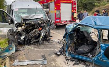 Cinco pessoas morrem e seis ficam feridos em colisão entre carro e van na BR-116, em MG