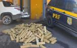 PRF apreende quase 300 barras de maconha em picape clonada na BR-040, em Sete Lagoas