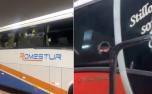Ônibus de evento religioso são apedrejados na BR-040; quatro ficam feridos
