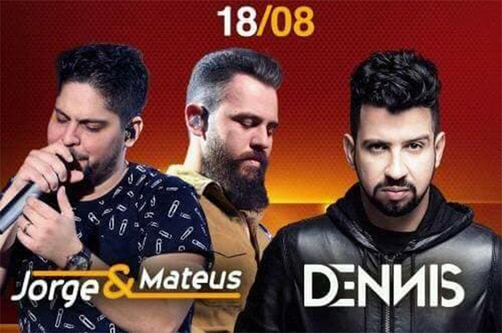 Jorge & Matheus e Dennis DJ sacodem a arena na noite desta sexta-feira