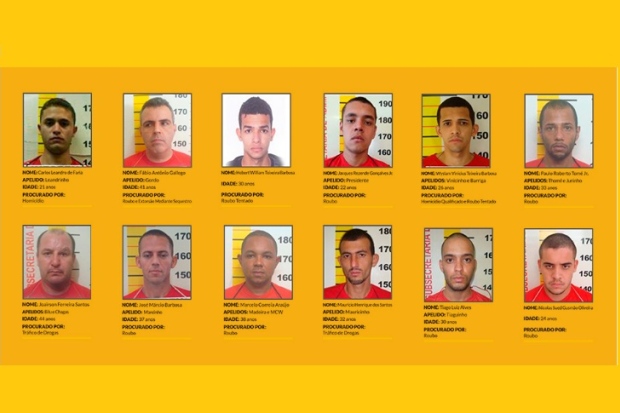 Polícia Civil divulga lista dos criminosos mais procurados de Minas Gerais